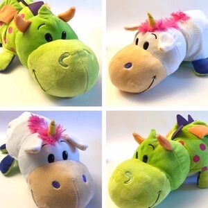 EUC FlipAZoo Imogen Dragon & Persephone Unicorn 2 in 1 Two Side Plush 16”